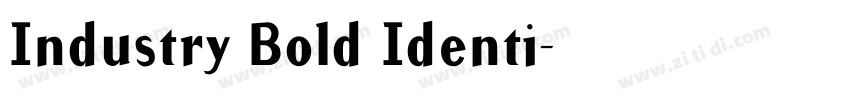 Industry Bold Identi字体转换